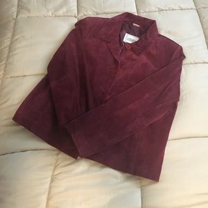 Suede leather jacket